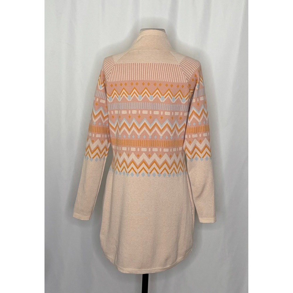 TITLE NINE Barra Tunic Sweater Fair Isle Elderflower Fairisle Mock Neck Medium - Picture 10 of 15
